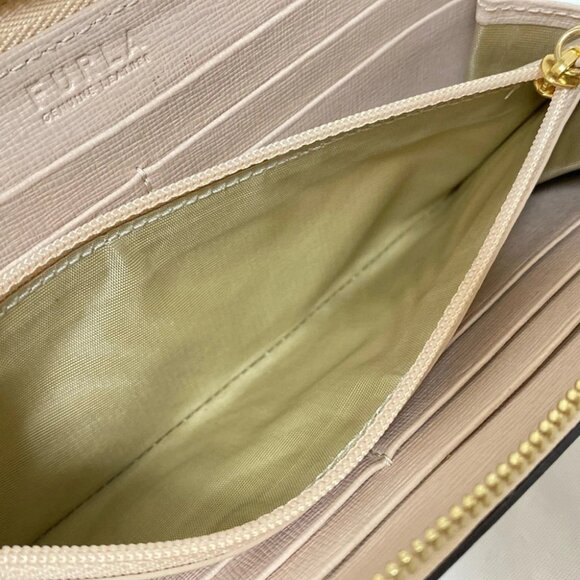 Auth FURLA - Light Pink Leather Long Wallet - Picture 4 of 6